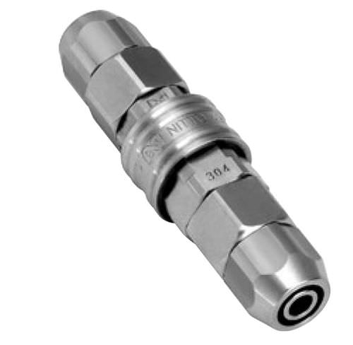 Racor neumático - 1/8" | Compact Cupla - Nitto Kohki Europe - de encaje / de latón / de acero inoxidable