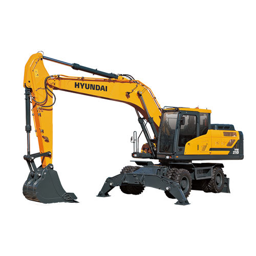 Excavadora intermedia - HW210A - Hyundai Construction Equipment Americas, Inc. - de ruedas / Tier 4 final / para obra de construcción