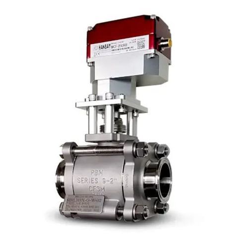 Válvula con actuador eléctrico - MCF-000XX-1-SIHLH9X-G-W-02 - Rotork - IP68 / para brida / para sanitario