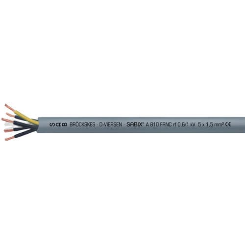 Cable eléctrico libre de halógenos - SABIX® A 810 FRNC - SAB BROECKSKES GMBH & Co. KG - de alimentación / aislado / antipropagación de fuego