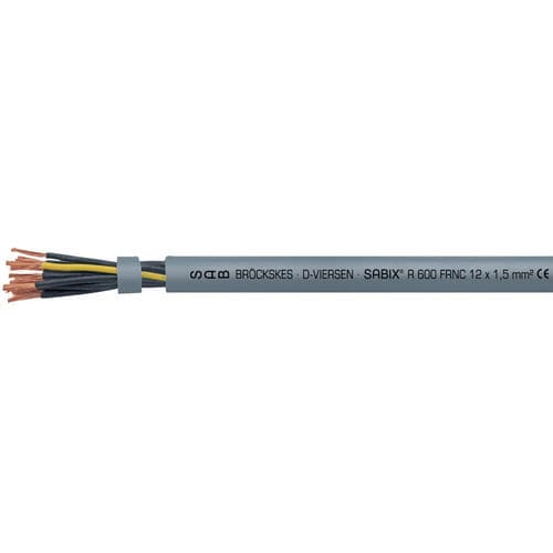 Cable eléctrico libre de halógenos - SABIX® R 600 FRNC - SAB BROECKSKES GMBH & Co. KG - de alimentación / DIN / aislado