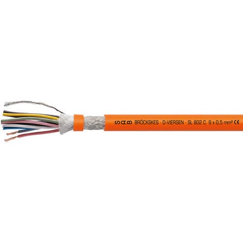 Cable eléctrico para servomotor - SL 802 C - SAB BROECKSKES GMBH & Co. KG - de alimentación / aislado / resistente al aceite