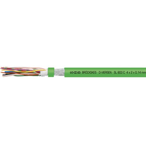 Cable eléctrico para servomotor - SL 803 C - SAB BROECKSKES GMBH & Co. KG - RF / aislado / resistente al aceite