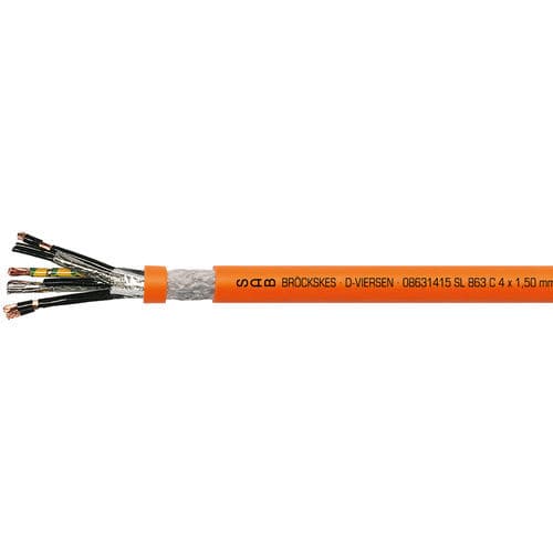 Cable eléctrico para servomotor - SL 863 C - SAB BROECKSKES GMBH & Co. KG - de alimentación / aislado / antipropagación de fuego