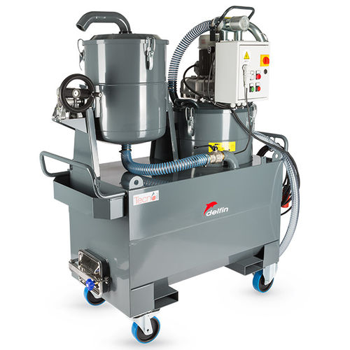Aspirador industrial - TC400 IF - Delfin Vacuums - para materiales húmedos / de aceite y virutas / trifásico