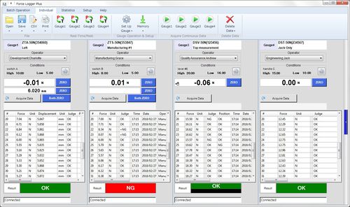 Software medida de fuerza - Multiple Force Gauges Managing Software Force Logger Plus - IMADA - de gestión / de análisis / de medición
