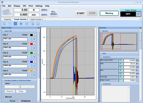 Software de colecta de datos - Force Recorder Professional Software - IMADA - medida de fuerza / en tiempo real / Windows