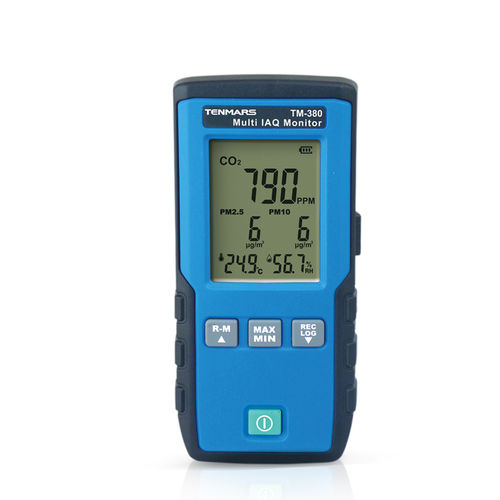 Monitor de control de la calidad del aire de CO2 - TM-380 - Tenmars Electronics - humedad relativa / PM10 / temperatura
