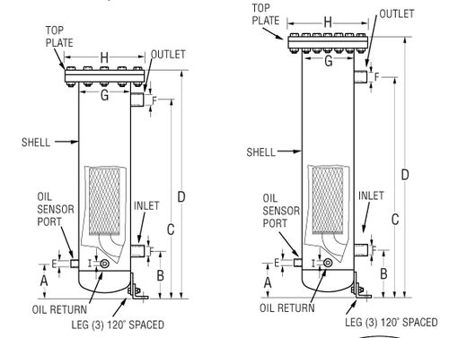 Separador de aceite - 130 series - Temprite - de gas / de coalescencia