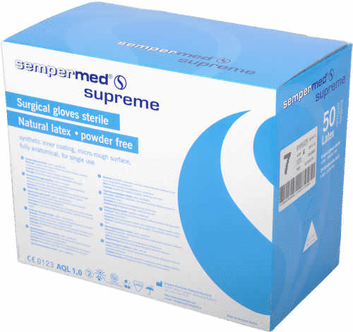 Guante para sala blanca - supreme - Sempermed - de protección térmica / de látex / desechable