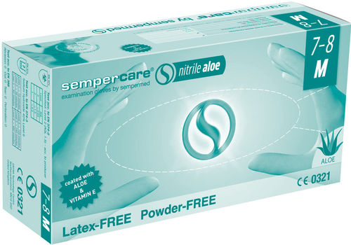 Guante para sala blanca - Sempercare® nitrile aloe - Sempermed - de protección química / de nitrilo / de látex