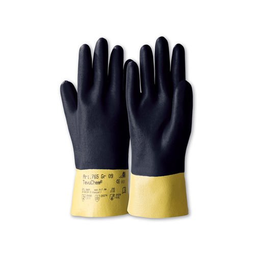 Guante de manipulación - TevuChem® 765 - Kächele Cama Latex - para la industria metalúrgica / para la industria del petróleo / de protección química