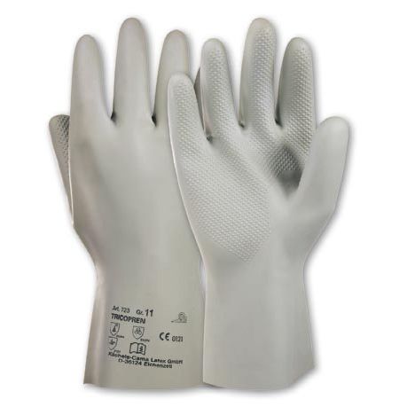 Guante de trabajo - Tricopren® 723 - Kächele Cama Latex - para la industria química / de protección química / de algodón