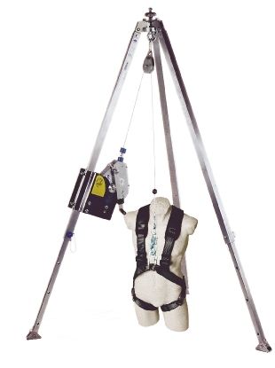 Trípode de seguridad - EN 360, EN 1496 | TPA-53 - Cresto Safety - con anticaída