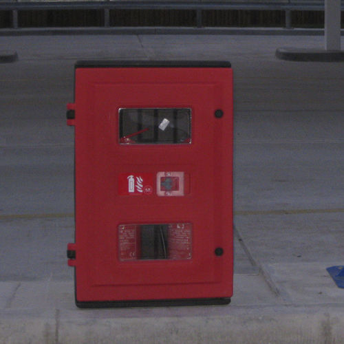 Caja de pared - JBDB85, JBDE85, JBDR85 - Jonesco - rectangular / de policarbonato / para extintor