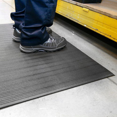 Alfombra antifatiga - Orthomat® - COBA Europe Ltd - estriada / de espuma / amarilla