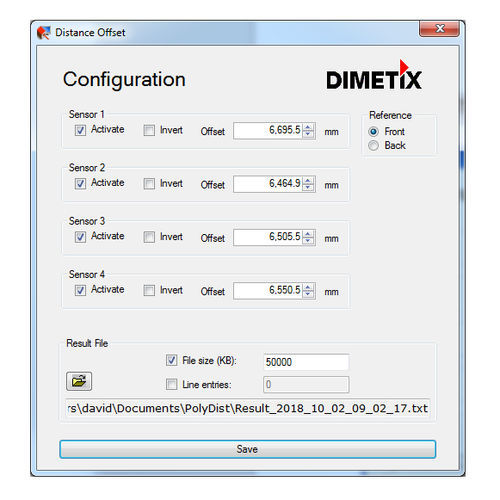 Software de supervisión - PolyDist - Dimetix AG - de grabadora de datos / para sensor de distancia láser / Windows