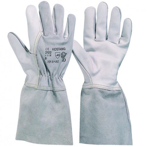 Guante de soldadura - ECF7E12ELT - ROSTAING - resistente al calor / de cuero / transpirable