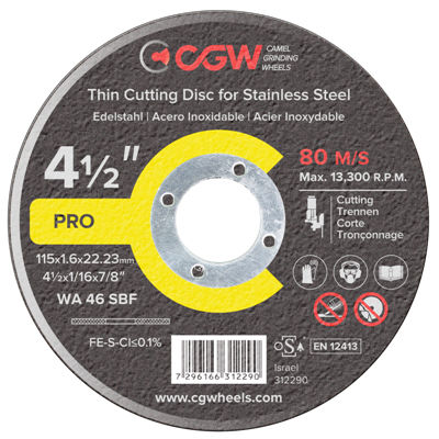 Disco tronzador para acero inoxidable - Camel Grinding Wheels - de óxido de aluminio / fino