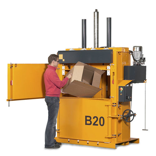 Prensa de balas para cartón - B20 - Bramidan Balers - para plástico / vertical / de carga frontal