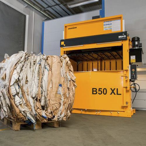 Prensa de balas para cartón - B50 XL SD - Bramidan Balers - para papel / para residuos / vertical