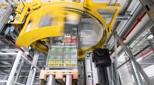 Sistema de paletización robotizado - DEMATIC - por capas / de cajas / para estanterías