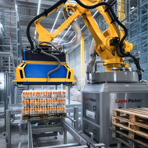 Paletizador-despaletizador robotizado - AMCAP - DEMATIC - por capas / para palés / de cajas