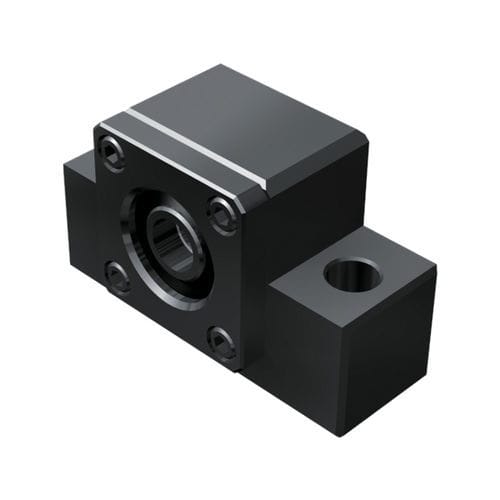 Soporte con rodamiento fijo - FK series - THK - cilíndrico / con rodamiento de bolas de contacto oblicuo / para tornillo de bolas