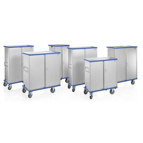 Armario de almacenamiento y distribución - G®-CUP E 272 series - Gmöhling Transportgeräte GmbH - con ruedas / de puertas batientes / con estantes