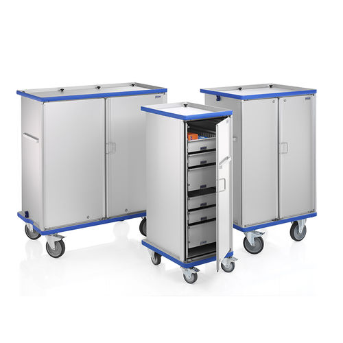 Armario de almacenamiento y distribución - E 273 series - Gmöhling Transportgeräte GmbH - con ruedas / de puertas batientes / con puertas dobles