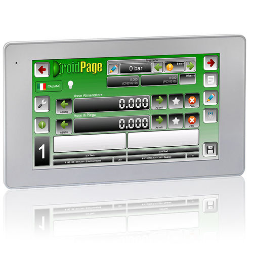 Interfaz hombre-máquina con pantalla táctil - HMIS10 - Sipro srl - empotrable / 1024 x 600 / TFT LCD