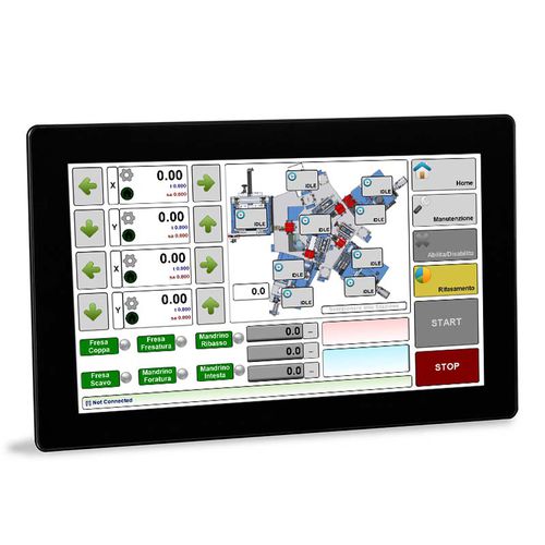 Monitor para interfaz HMI - MTFT18-W - Sipro srl - TFT-LCD / con pantalla táctil capacitiva / industrial