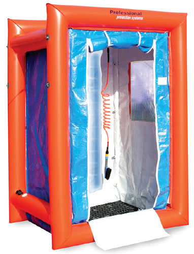 Ducha de seguridad portátil - DPI CBRN - PPSGB - inflable / para entorno peligroso / de descontaminación