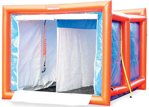 Ducha de seguridad portátil - Decas CBRN - PPSGB - inflable / para entorno peligroso / de descontaminación