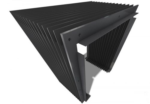 Fuelle de protección rectangular - AL Industrie - de tela recubierta / acordeón de protección / para máquina