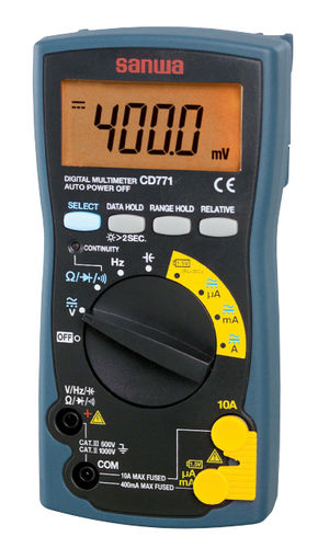 Multímetro digital - CD771 - Sanwa Electric Instrument - portátil / 1000 V / 10 A