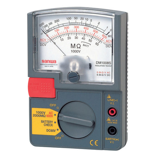 Medidor de resistencia de aislamiento portátil - DM1008S  - Sanwa Electric Instrument