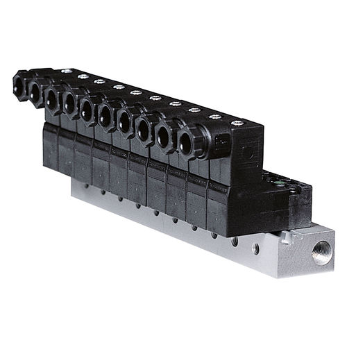 Distribuidor neumático de cajón - MV series - Sommer-Technik - accionado por solenoide / de 3/2 vías / normalmente cerrado