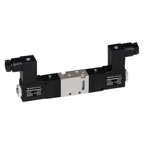 Distribuidor neumático de cajón - MV1 series - Sommer-Technik - accionado neumáticamente / accionado por solenoide / de 5/3 vías