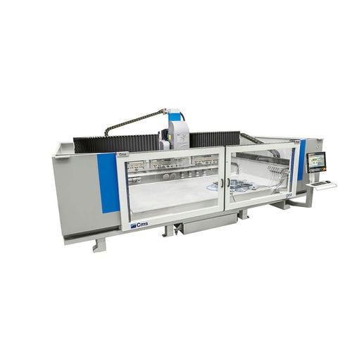 Centro de mecanizado CNC 3-4 ejes - gea - CMS S.p.A. - horizontal / para vidrio / de fresado