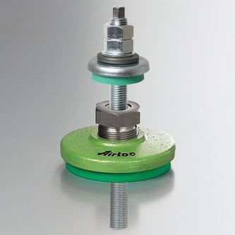 Pie de máquina - GLRN series - AirLoc AG - de elastómero / de nivelación / para fijación en suelo