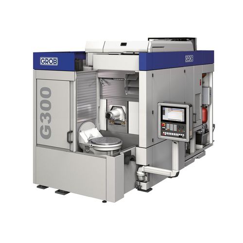 Centro de mecanizado CNC 3 ejes - G300 - GROB-WERKE - horizontal / para aluminio / con mesa rotativa abatible