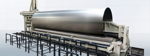Máquina roladora de 4 rodillos - AHS-T 10500 - AKYAPAK MAKINA SAN TIC - hidráulica / CNC