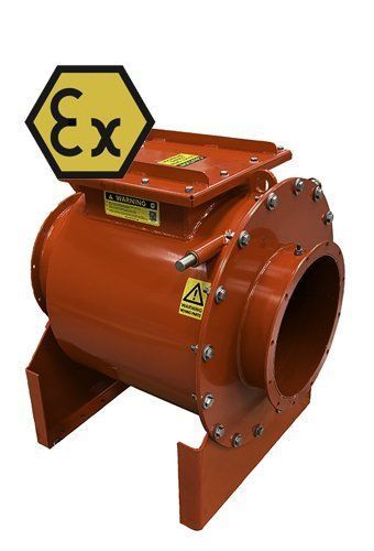 Válvula de retención de clapeta - 16 series - Geovent - con brida / de protección / de acero