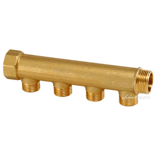 Manifold de 4 vías - 4099 series - Unidelta S.p.A. - de latón / para aplicaciones de altas temperaturas / de distribución