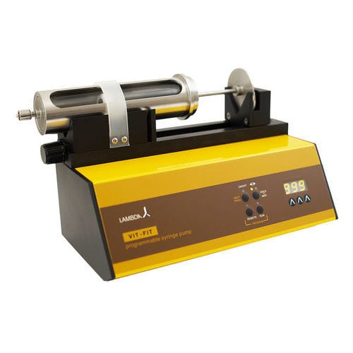 Bomba de jeringa - LAMBDA VIT-FIT - LAMBDA Laboratory Instruments - para productos químicos / con motor paso a paso / estacionaria