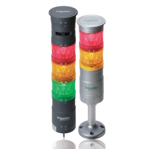 Columna de señalización LED - Harmony XVU - Schneider Electric - de flash intermitente / permanente / intermitente