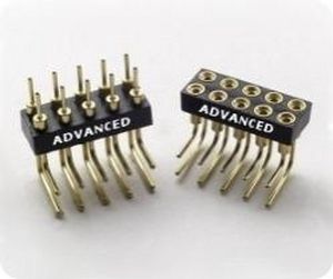 Conector de tarjeta a tarjeta - Advanced Interconnections - en ángulo recto / macho / para tarjeta electrónica