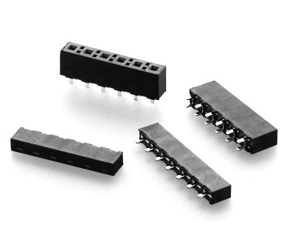 Regleta de contacto hembra - 7.9 A, 5.08 mm | 395 - 396 series  - W+P PRODUCTS - de una sola hilera / SMT / 5.08 mm (0.200")