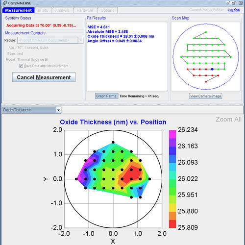 Software de medición - CompleteEASE - J.A. Woollam Co. - de cartografía / automatizado